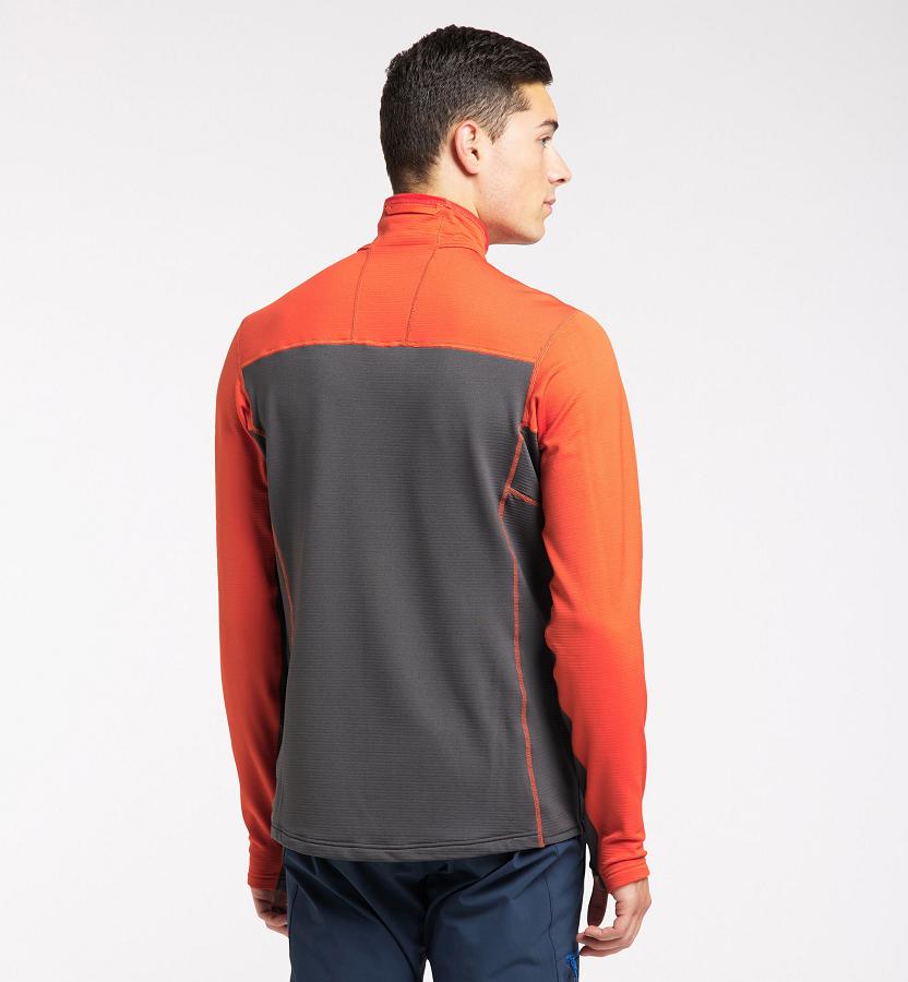 Haglöfs Mens Roc Sheer Mid Layer Red/Black New Zealand 46185ZIWE